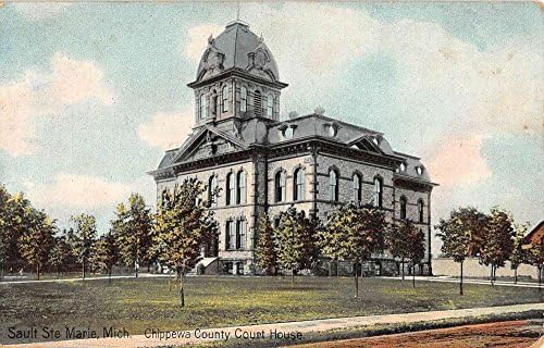Sault Ste Marie Michigan Chippewa Court House Antique razglednice K61688