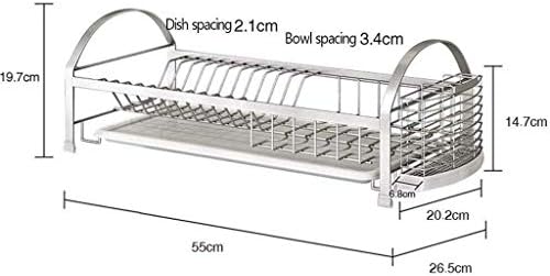 Jahh stalak za jelo od nehrđajućeg čelika - Kuhinjsko posuđe za odlaganje za odvodnu stalak 55x26.5x19.7cm