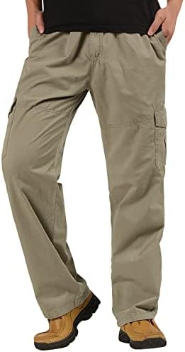 Lagane teretne hlače muškarci veliki i visoki muški muški ležerni labavi pamuk plus džepni džepni struk elastični struk