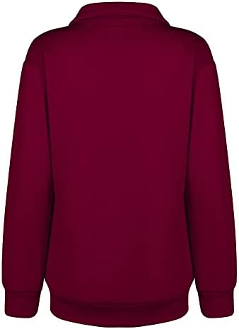 JMetrie ženska četvrtina zip lagane puloverske dukseve solidne boje dugi rukavi ležerni vrhovi bluza