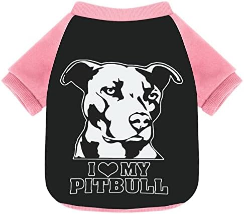 Smiješanstar volim me pitbull print majicu za kućne ljubimce s rukom pulovera za pse za pse mačke s dizajnom