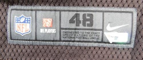 2017 Cleveland Browns Kyle Markway 86 Igra Korištena smeđa vježba Jersey 48 483 - Nepotpisana NFL igra korištena dresova