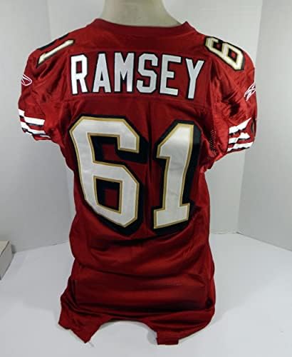 2005 San Francisco 49ers Lajuan Ramsey 61 Igra izdana Red Jersey 48 DP30877 - Nepotpisana NFL igra korištena dresova