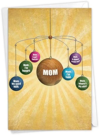 Nobleworks Smiješna papirnata karta Majčin dan s omotnicom od 5 x 7 inča Najbolja mama ikad C10461MDG