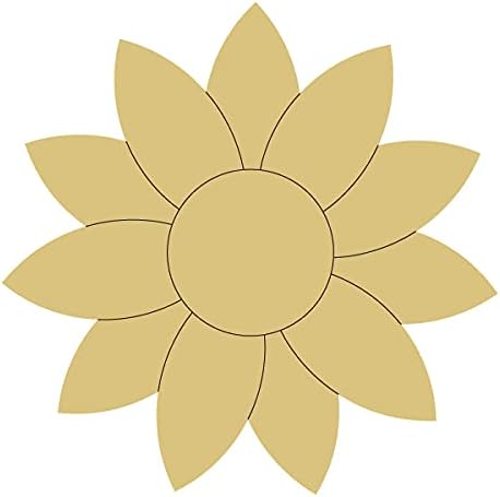 Dizajn suncokreta po linijama izrez nedovršeno drvo priroda Ljetna zabava cvijet vješalica za vrata platno u obliku MDF-a Stil 4 Art