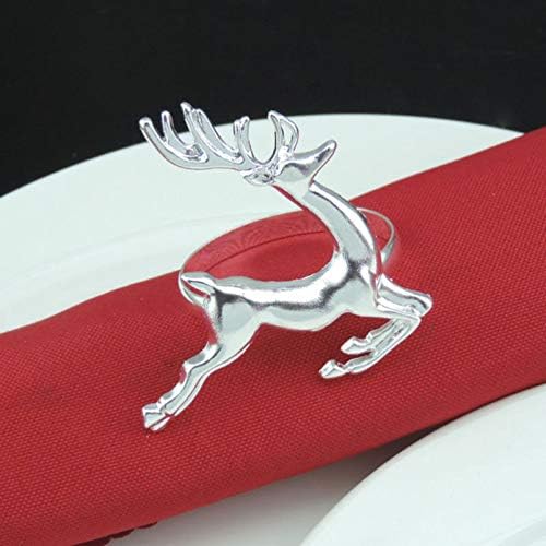 BESTYARD VINTAGE DECOR 1PCS božićni jeleni jeleni salveti prstenovi Dekorativni ukras vjenčanja božićna zabava salveti prstenovi božićni
