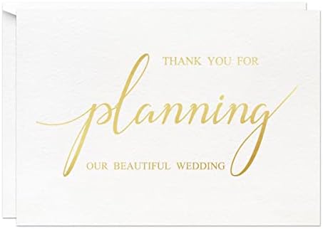 Magjuche Planner Wedding Prodavač Zahvaljujem kartica, zlatna folija hvala što ste planirali posebnu kartu