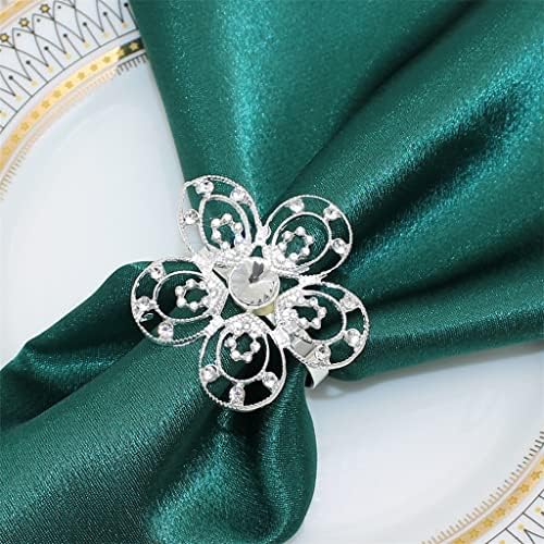 Lhllhl prstenovi Vjenčani salvet držač rinestone salveta za svadbenu večeru dekor stola