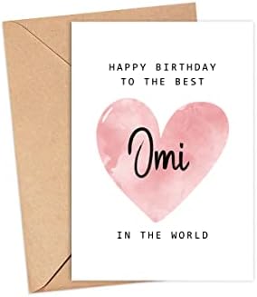 Sretan rođendan najboljem Omi na svjetskoj čestitki - Omi rođendanska čestitka - Omi karta - Majčin dan poklon - čestitka sretan rođendan
